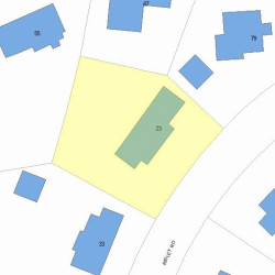 23 Risley Rd, Newton MA  02465-2921 plot plan