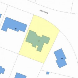 51 Gordon Rd, Newton MA 02468-1002 plot plan