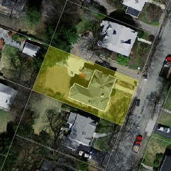 45 Hinckley Rd, Newton MA  02468-1723 aerial view