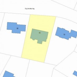 65 Old Farm Rd, Newton MA 02459-3434 plot plan