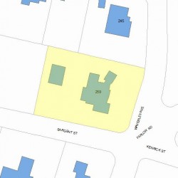 259 Waverley Ave, Newton MA 02458-2451 plot plan