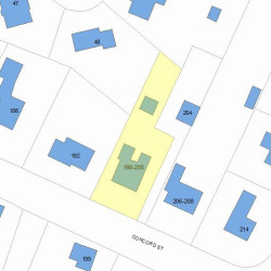 198 Concord St, Newton MA  02462-1314 plot plan