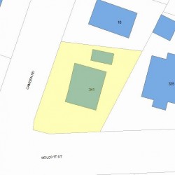 341 Wolcott St, Newton MA 02466-1518 plot plan