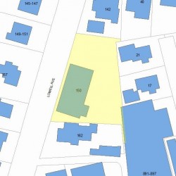 150 Lowell Ave, Newton MA 02460-1505 plot plan