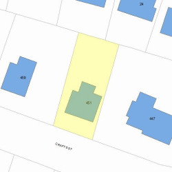 451 Crafts St, Newton MA 02465-1735 plot plan