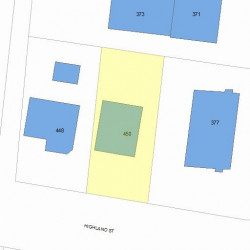 450 Highland St, Newton MA 02460-2125 plot plan