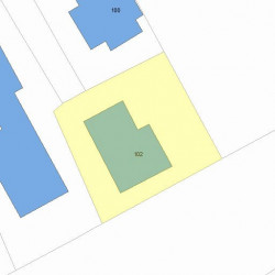 102 Los Angeles St, Newton MA 02458-1019 plot plan