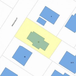 12 Marlboro St, Newton MA 02458-2121 plot plan