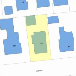 369 Cabot St, Newton MA  02460-2253 plot plan