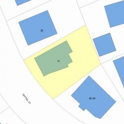 34 Capital St, Newton MA 02458-1302 plot plan