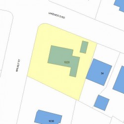 1028 Walnut St, Newton MA 02461-1143 plot plan