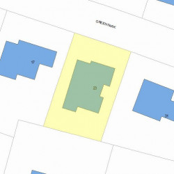 23 Green Park, Newton MA 02458-2605 plot plan