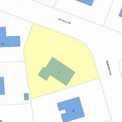 1 Gammons Rd, Newton MA 02468-1215 plot plan