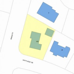 496 Parker St, Newton MA  02459-2651 plot plan