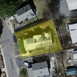 32 Woodbine Ter, Newton MA  02466-1807 aerial view