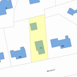 619 Beacon St, Newton MA 02459-2002 plot plan
