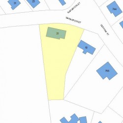 20 Nahanton St, Newton MA 02459-2910 plot plan