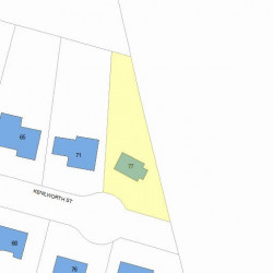 77 Kenilworth St, Newton MA  02458-2705 plot plan
