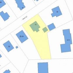 18 Paul St, Newton MA  02459-2451 plot plan