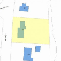 588 Walnut St, Newton MA 02460-2462 plot plan