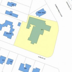 161 Auburn St, Newton MA 02466-2411 plot plan