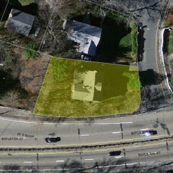25 Dudley Rd, Newton MA  02459-2557 aerial view