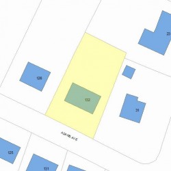 132 Adams Ave, Newton MA 02465-1004 plot plan