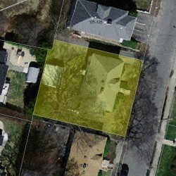 9 Noble St, Newton MA  02465-1015 aerial view