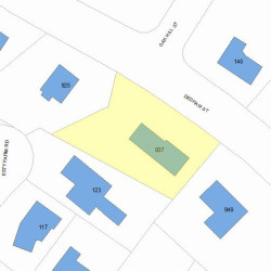 937 Dedham St, Newton MA 02459-3419 plot plan