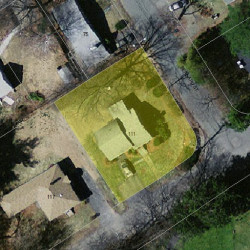 111 Wallace St, Newton MA 02461-1924 aerial view