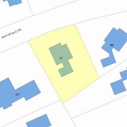 192 Newtonville Ave, Newton MA  02458-1831 plot plan