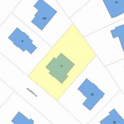 14 Juniper Ln, Newton MA  02459-2861 plot plan
