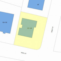 129 Pearl St, Newton MA 02458-1443 plot plan