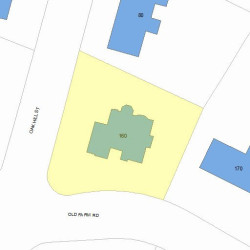 90 Oak Hill St, Newton MA  02459-3432 plot plan
