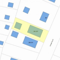 295 Lexington St, Newton MA 02466-1211 plot plan