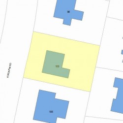 100 Fordham Rd, Newton MA 02465-1226 plot plan