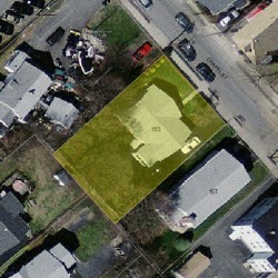 153 Chapel St, Newton MA  02458-1307 aerial view
