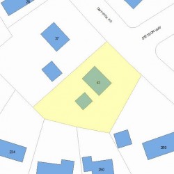 43 Dwhinda Rd, Newton MA 02468-1804 plot plan