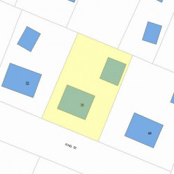 38 King St, Newton MA 02466-1204 plot plan