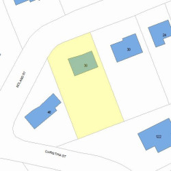 36 Roland St, Newton MA  02461-1920 plot plan