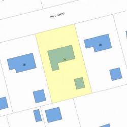 34 Halcyon Rd, Newton MA 02459-2432 plot plan