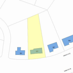 177 Waban Ave, Newton MA 02468-2101 plot plan