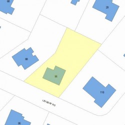 96 Levbert Rd, Newton MA  02459-3063 plot plan