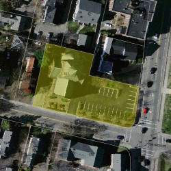 187 Church St, Newton MA 02458-1905 aerial view