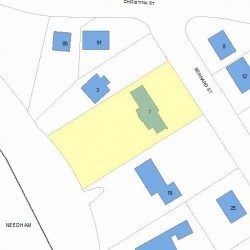 7 Bernard St, Newton MA 02461-1903 plot plan