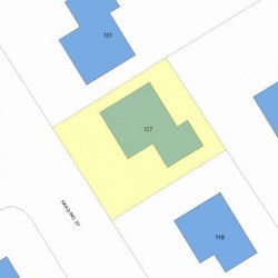 127 Harding St, Newton MA 02465-1339 plot plan