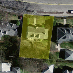 182 Commonwealth Ave, Newton MA  02459 aerial view