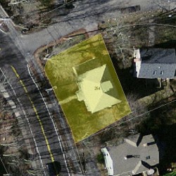 254 Langley Rd, Newton MA  02459-2326 aerial view