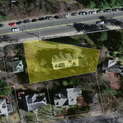 130 Beacon St, Newton MA  02459 aerial view