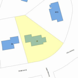 29 Waban Ave, Newton MA 02468-2134 plot plan